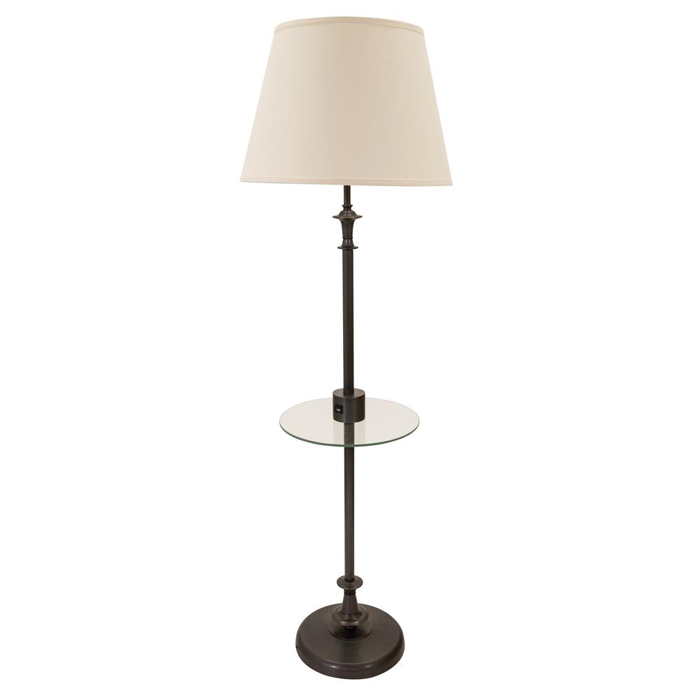 Randolph Floor Lamp with Table and USB Port in Oil Rubbed Bronze. Picture 1