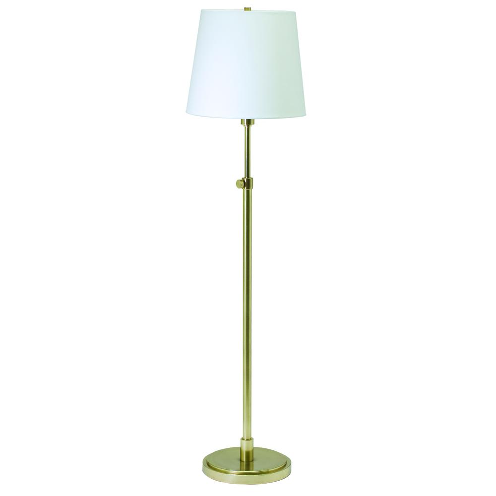 Townhouse Adjustable Floor Lamp in Raw Brass. Picture 1