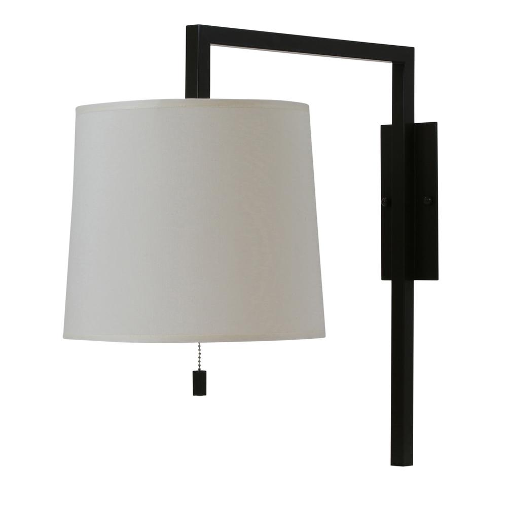 Pin up wall lamp in architectural bronze. Picture 1