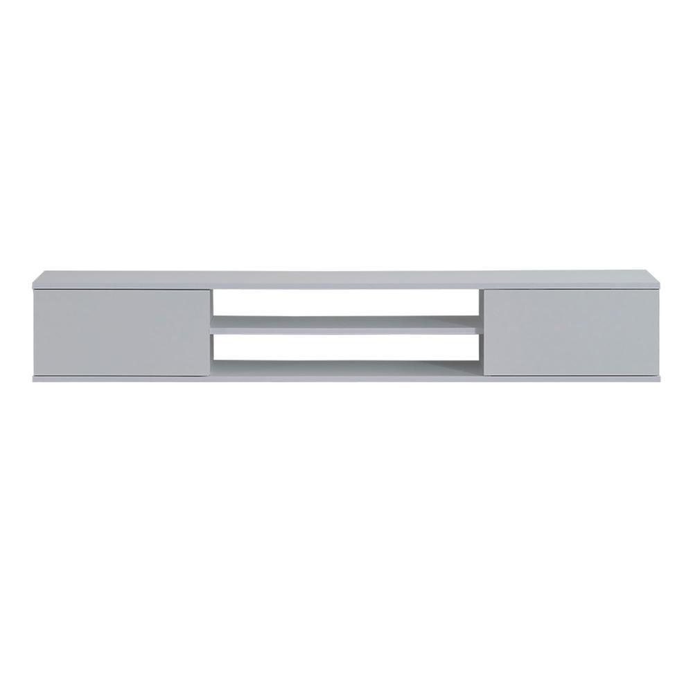 Floating TV Stand for up to 80 inch TV, Under TV Shelf Floating (White). Picture 1