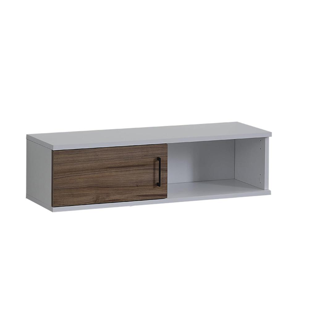 Floating TV Stand and Under TV Shelf Floating (White & Oak, 36 Inches). Picture 6