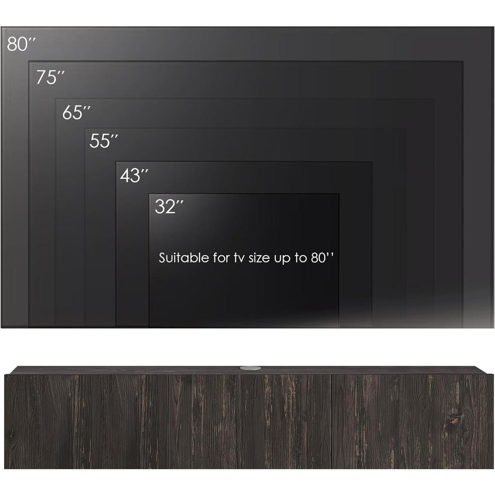 Floating TV Stand, TV Stand 65 inch, Floating TV Stand Wall Mounted. Picture 6