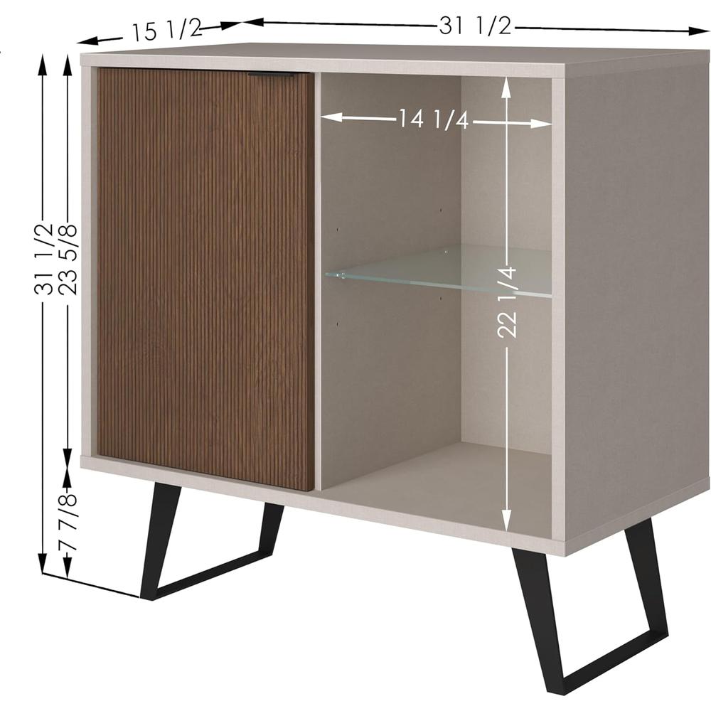 Sideboard Buffet, Kitchen Storage Cabinet with Adjustable Glass Shelf. Picture 7
