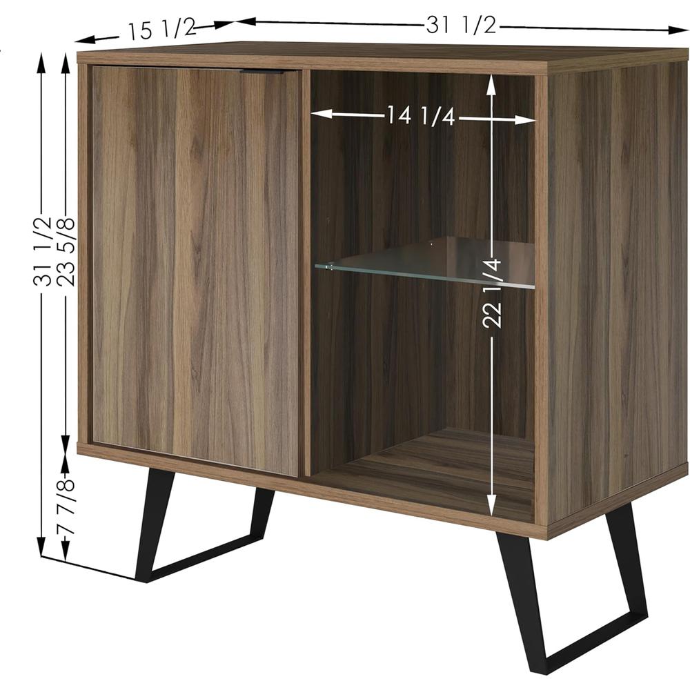 Sideboard Buffet, Kitchen Storage Cabinet with Adjustable Glass Shelf. Picture 8
