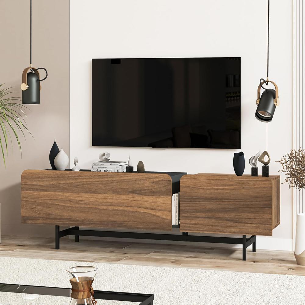 Atelier Mobili Mid Century Modern TV Stand Entertainment Center for 65+ inch tv. Picture 1
