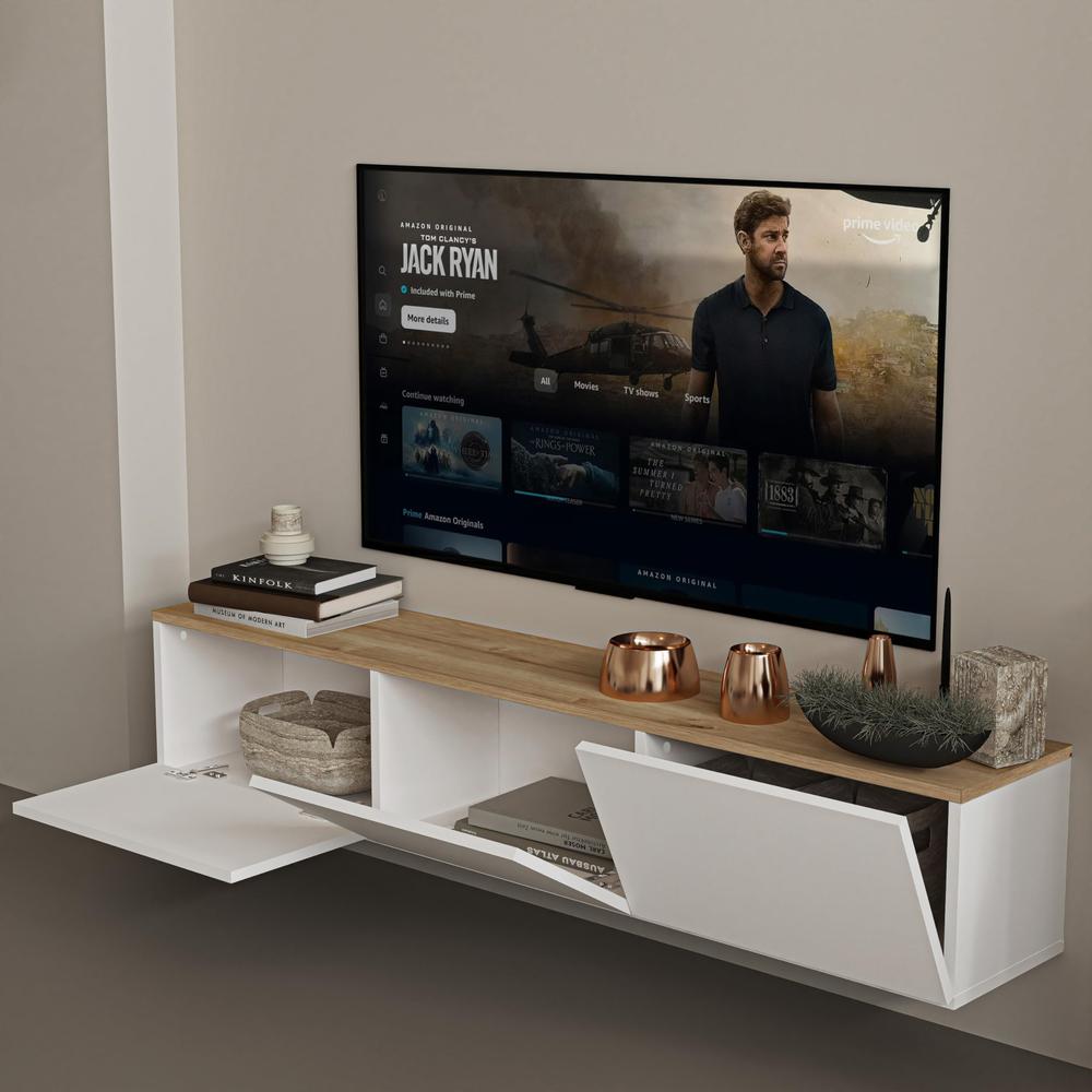 Floating TV Stand, TV Stand up to 75 inch TV, Floating TV Stand Wall Mounted. Picture 6