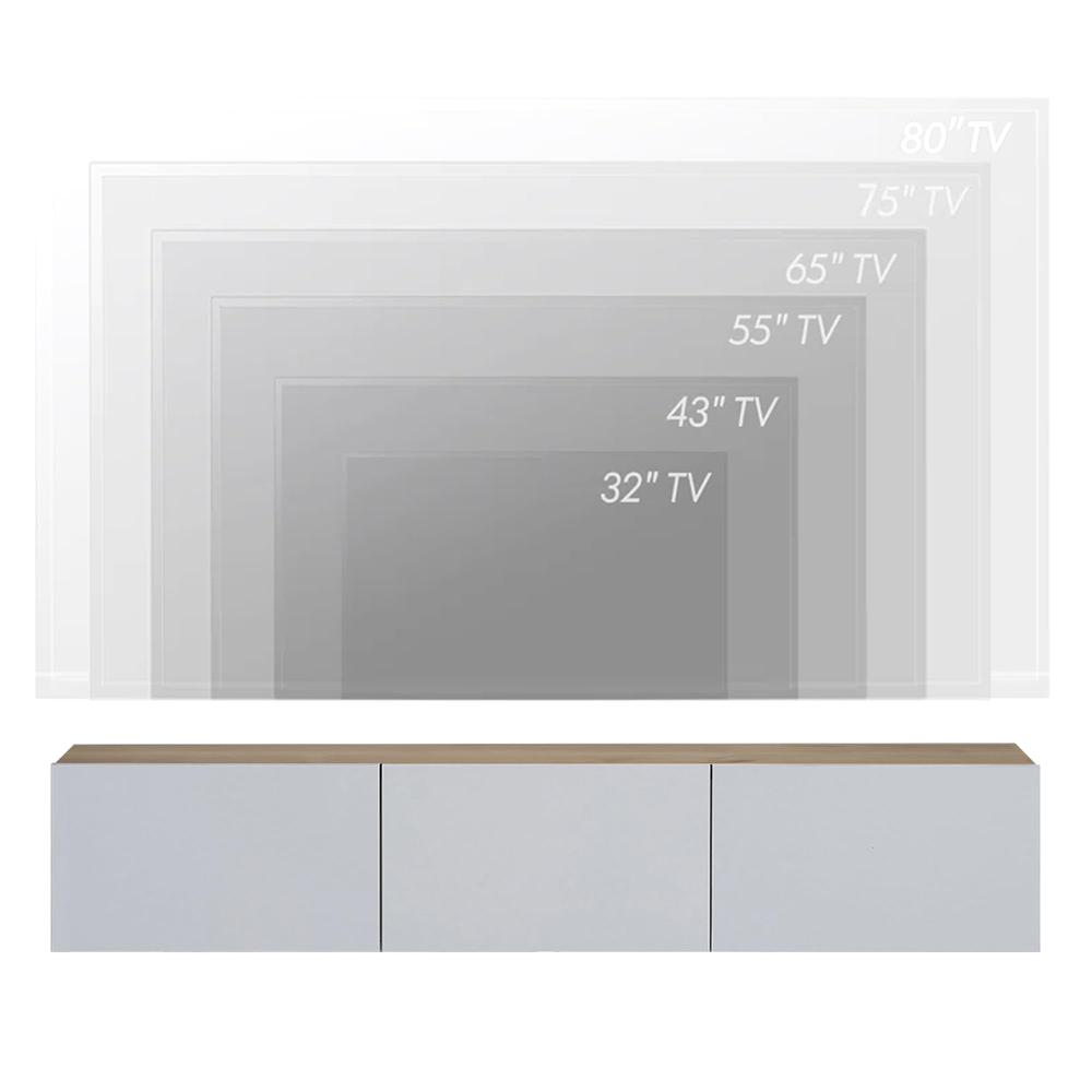 Floating TV Stand, TV Stand up to 75 inch TV, Floating TV Stand Wall Mounted. Picture 2