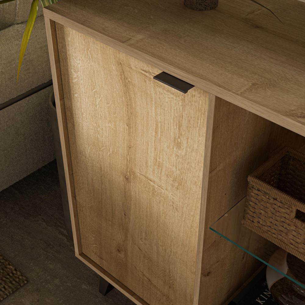 Sideboard, Storage Cabinet (1 Door, Oak). Picture 6