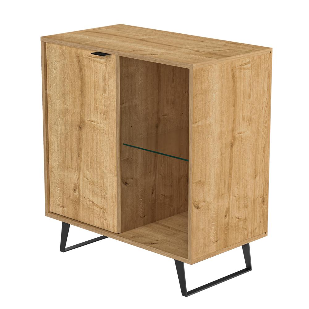 Sideboard, Storage Cabinet (1 Door, Oak). Picture 1