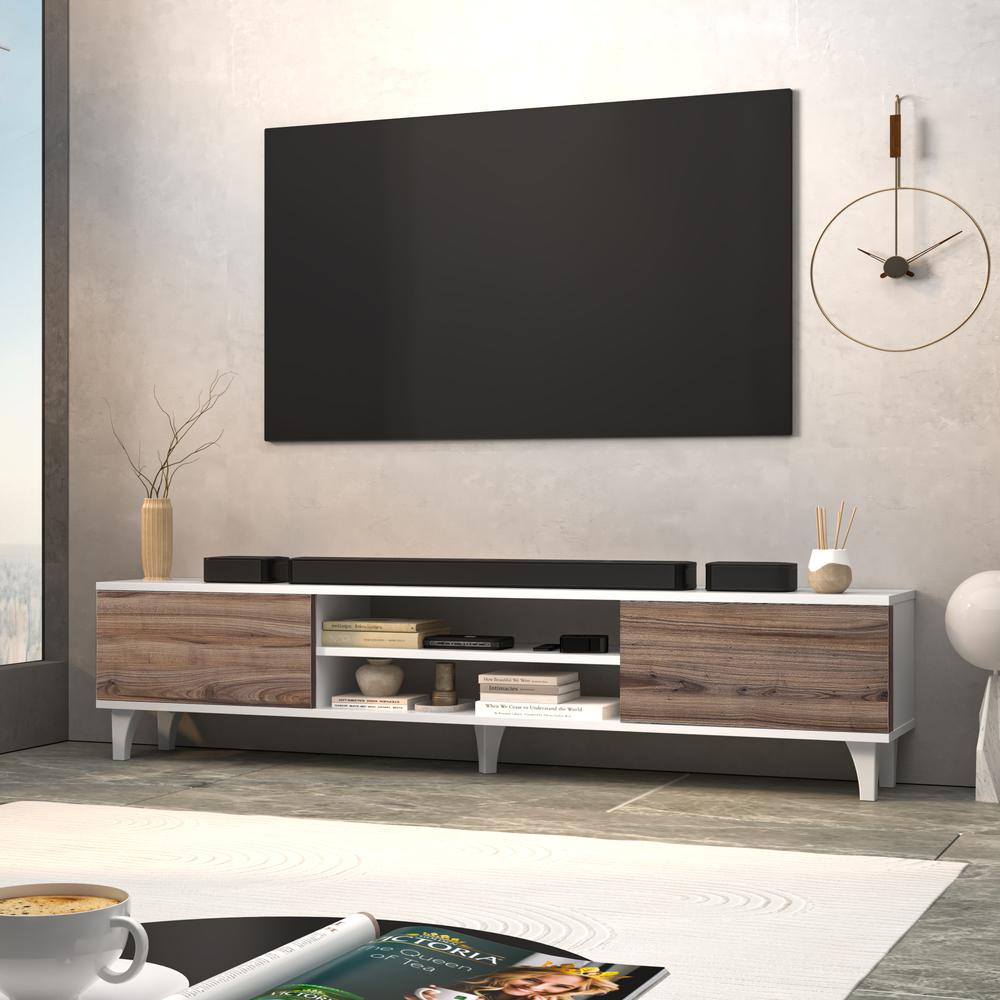 Interchangeable TV Stands for Living Room, White TV Stand. Picture 3