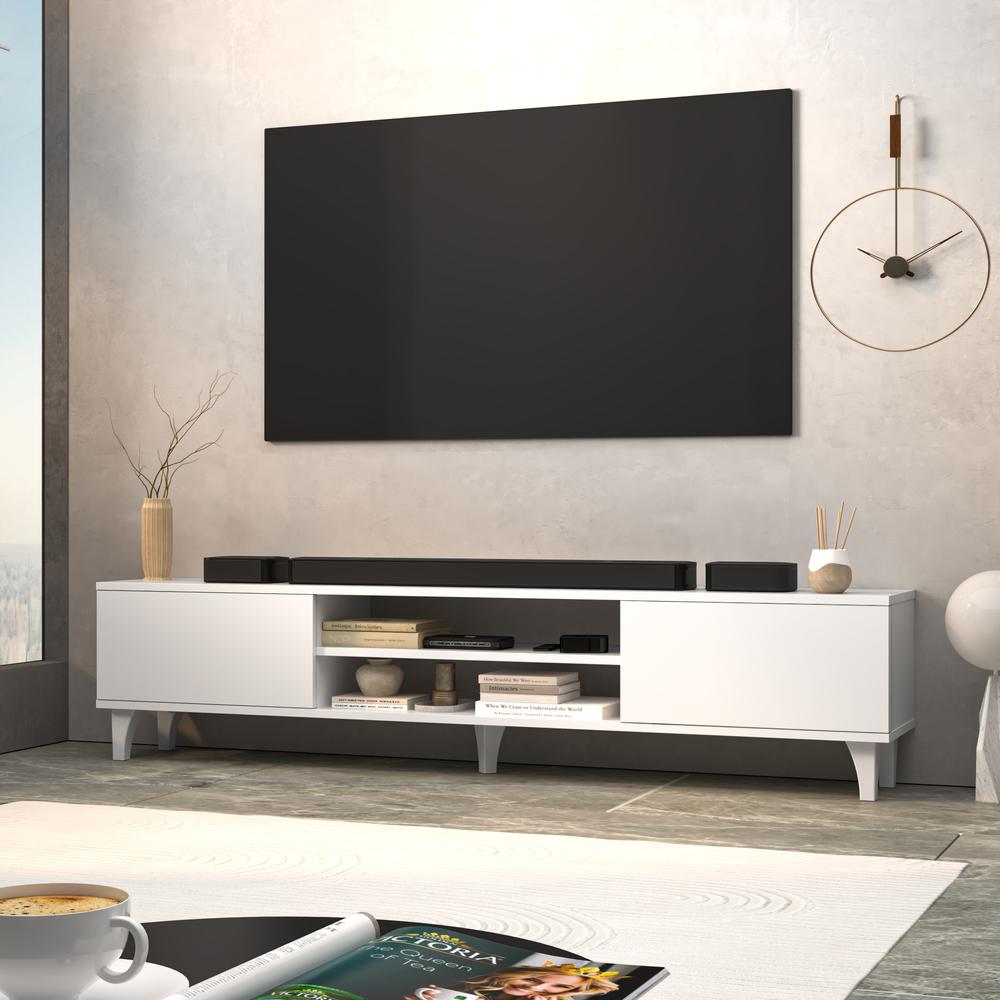 Interchangeable TV Stands for Living Room, White TV Stand. Picture 4