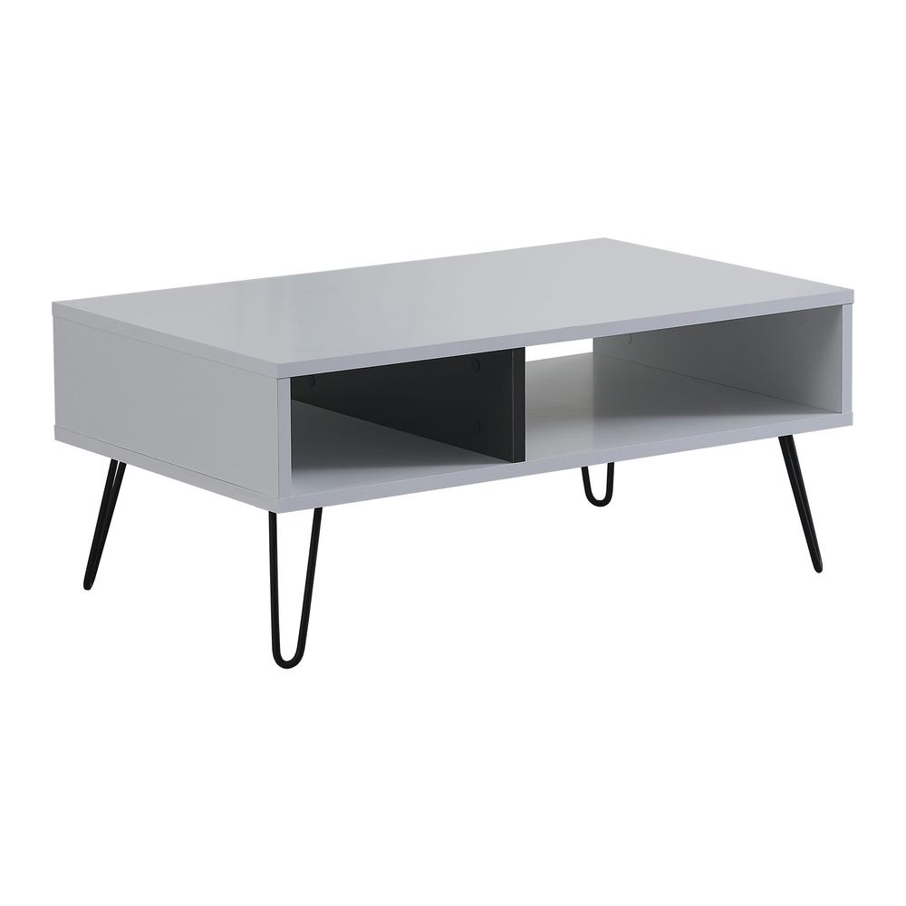 Vegan Coffee Table for Living Room (White & Anthracite). Picture 7