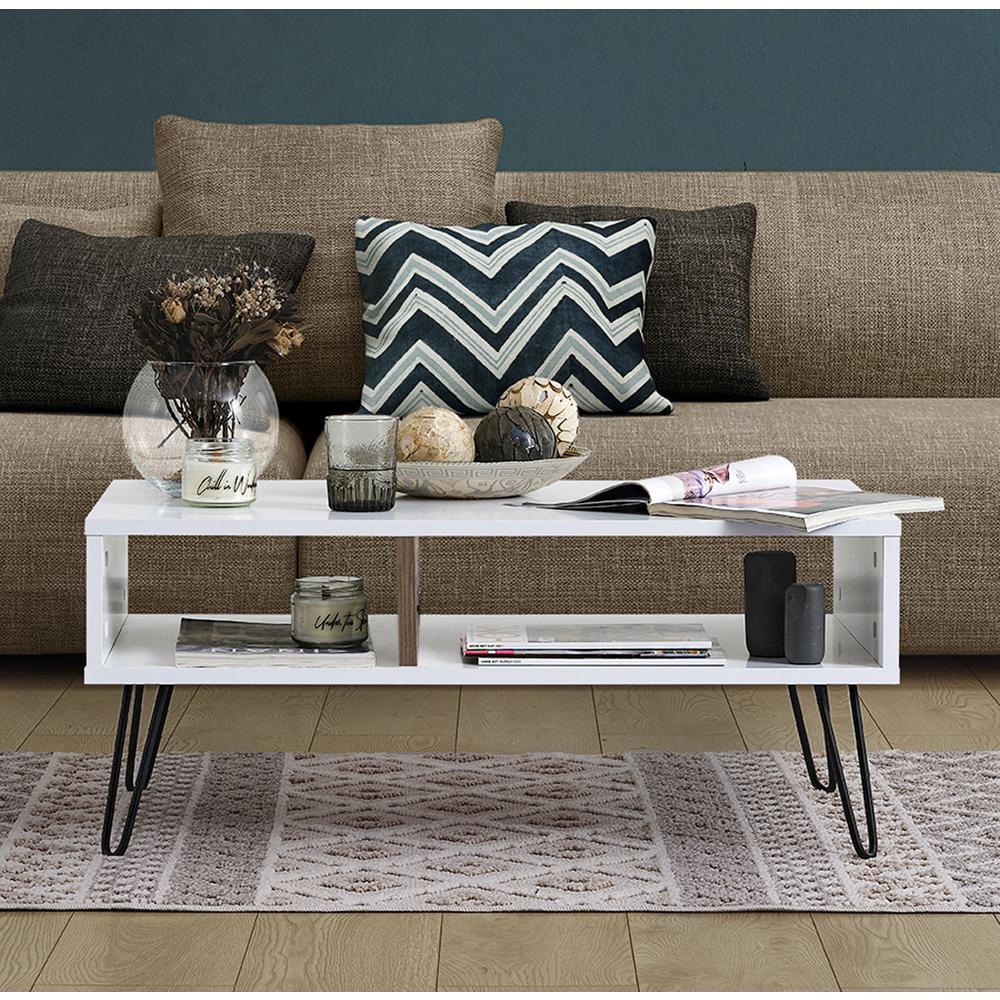 Coffee Table for Living Room - Modern White Coffe Table. Picture 2