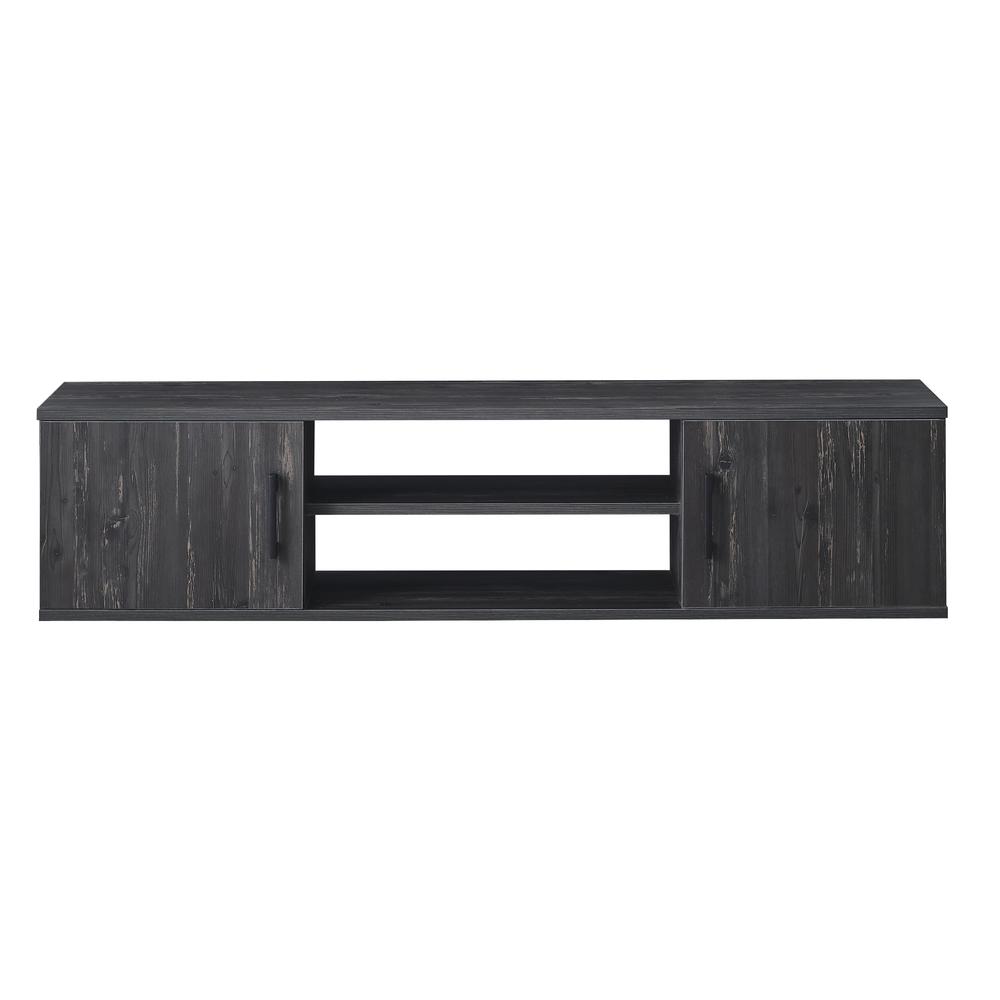 Modern Wall Mounted TV Console (Black Oak). Picture 3