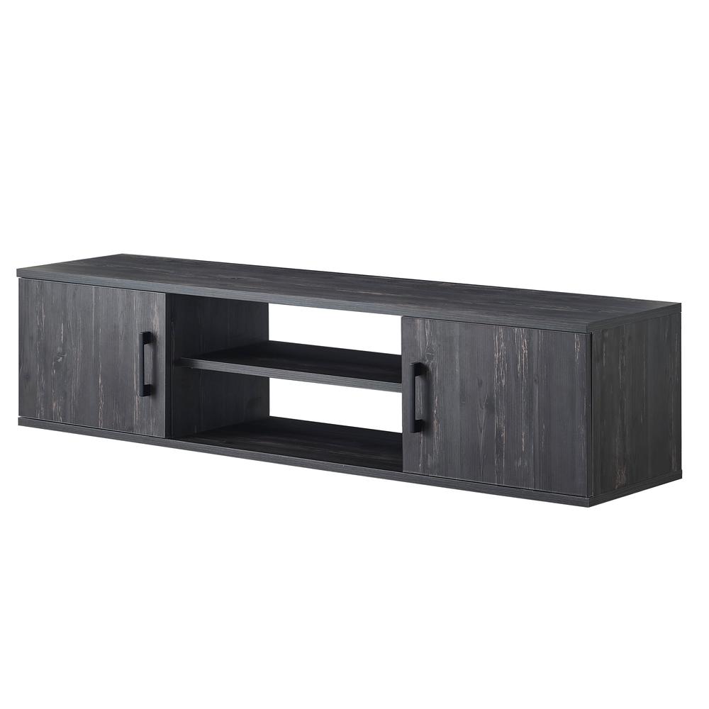 Modern Wall Mounted TV Console (Black Oak). Picture 4