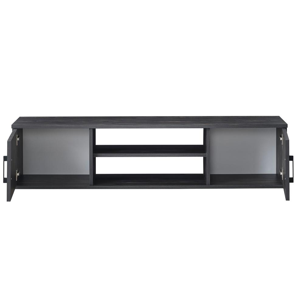 Modern Wall Mounted TV Console (Black Oak). Picture 5