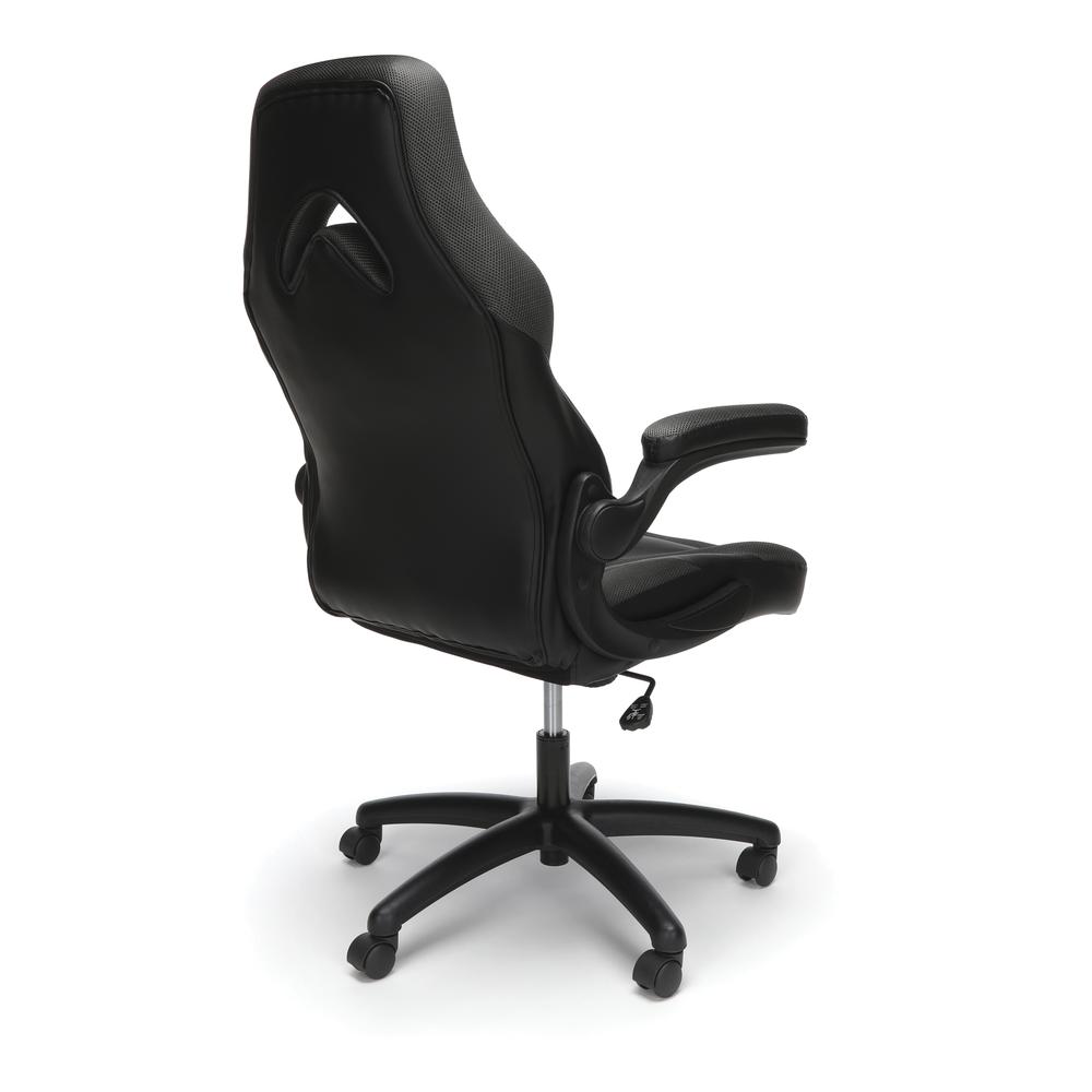 Racing Style Bonded Leather Gaming Chair, in Gray. Picture 6
