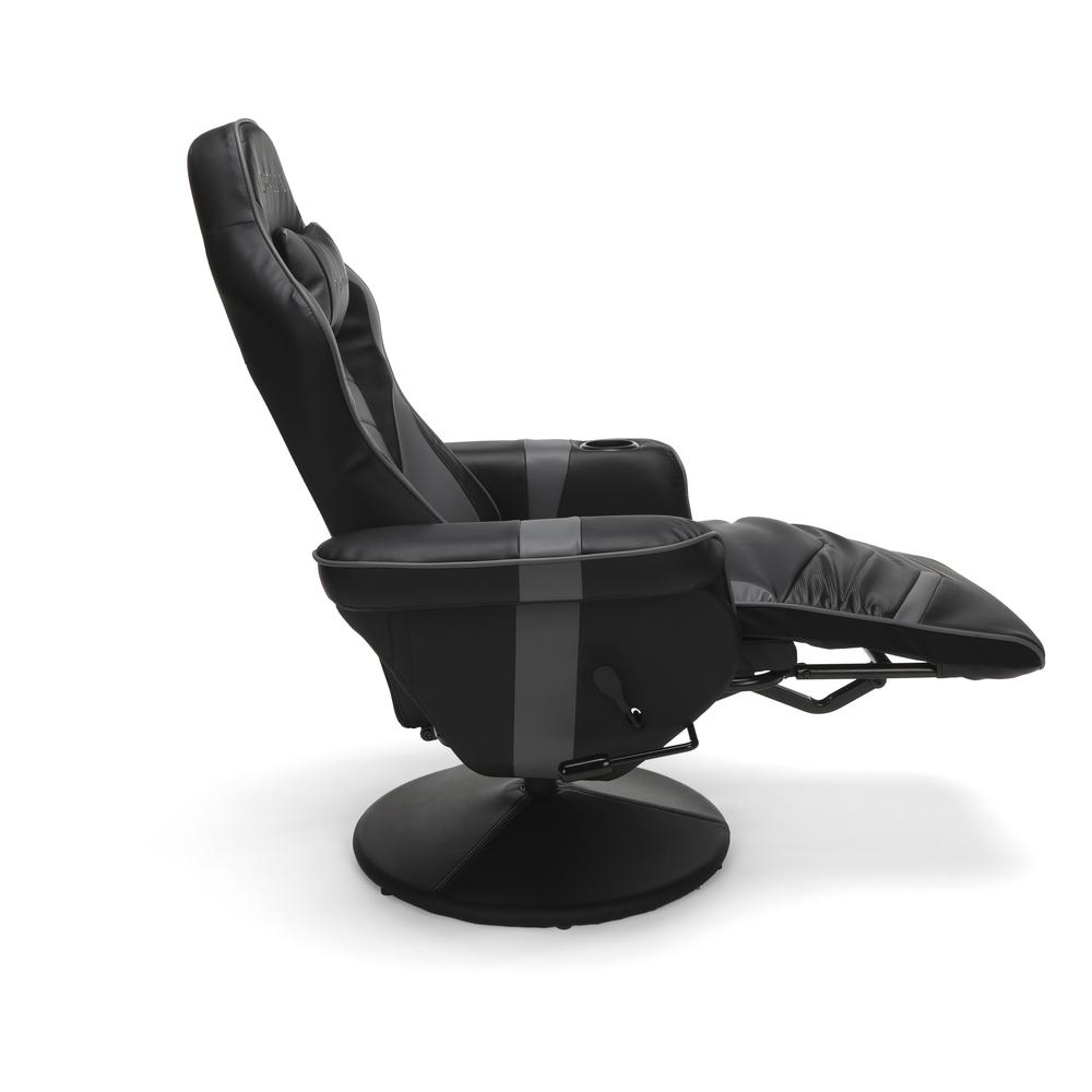 Racing Style, Reclining Gaming Chair, Gray. Picture 4