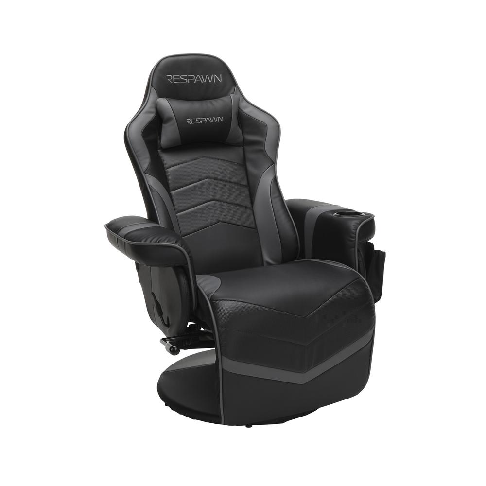 Racing Style, Reclining Gaming Chair, Gray. Picture 1