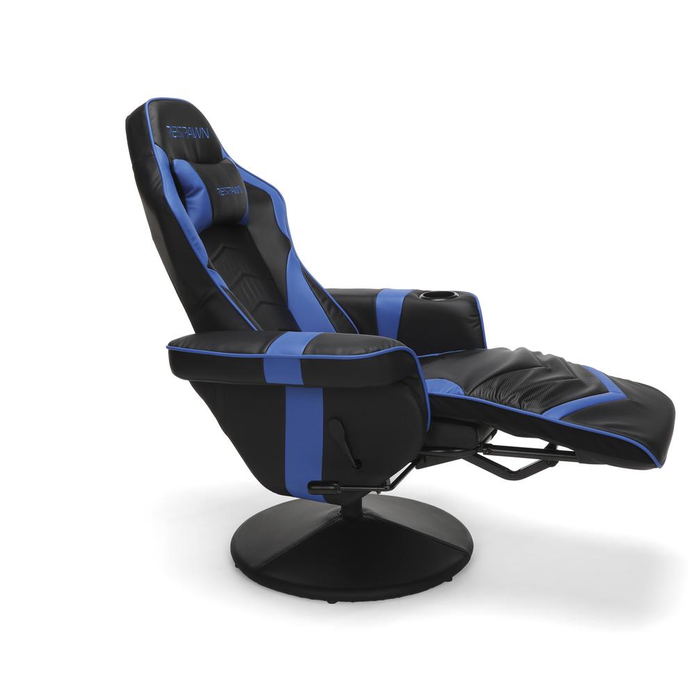 Racing Style, Reclining Gaming Chair, Blue. Picture 3