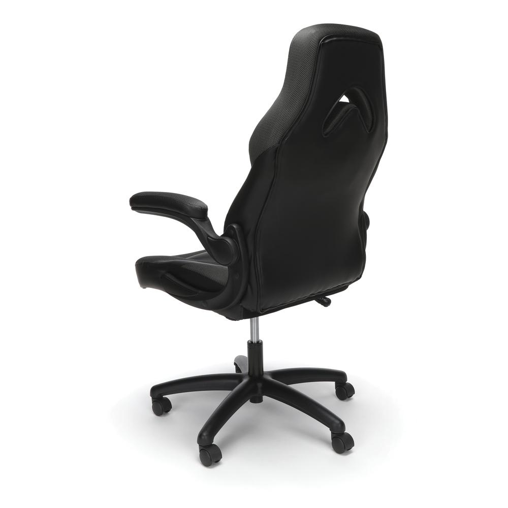 Racing Style Bonded Leather Gaming Chair, in Gray. Picture 10