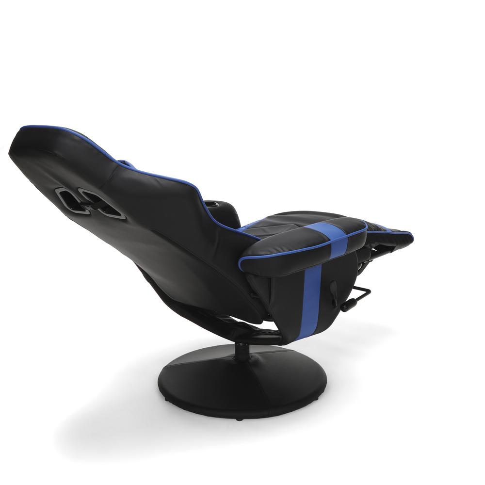 Racing Style, Reclining Gaming Chair, Blue. Picture 6