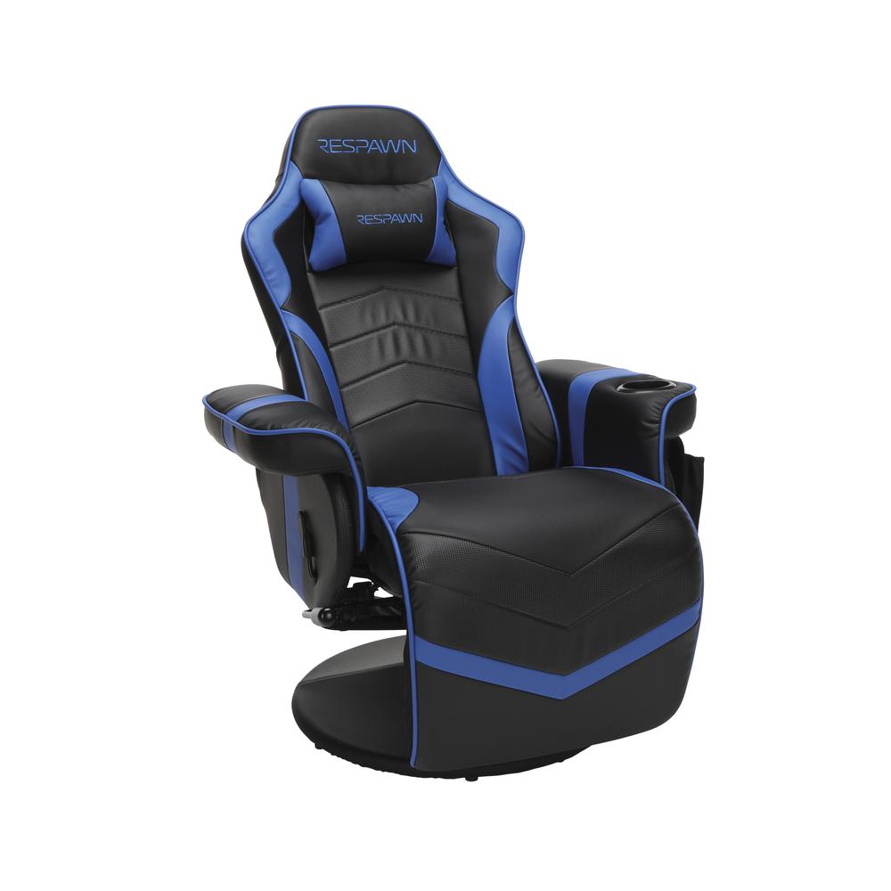 Racing Style, Reclining Gaming Chair, Blue. Picture 1