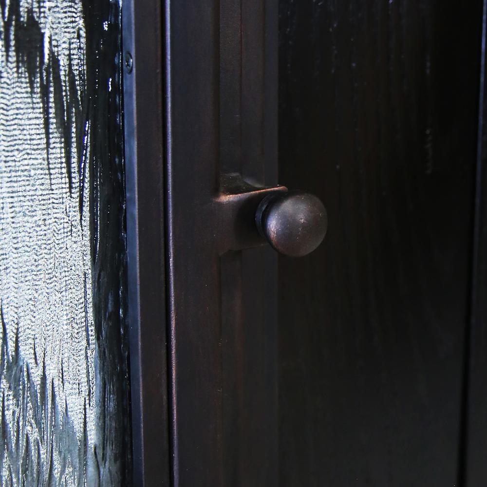Exterior Entry House Front Door, Right-Hand Double Door Inward Swing Espresso. Picture 10