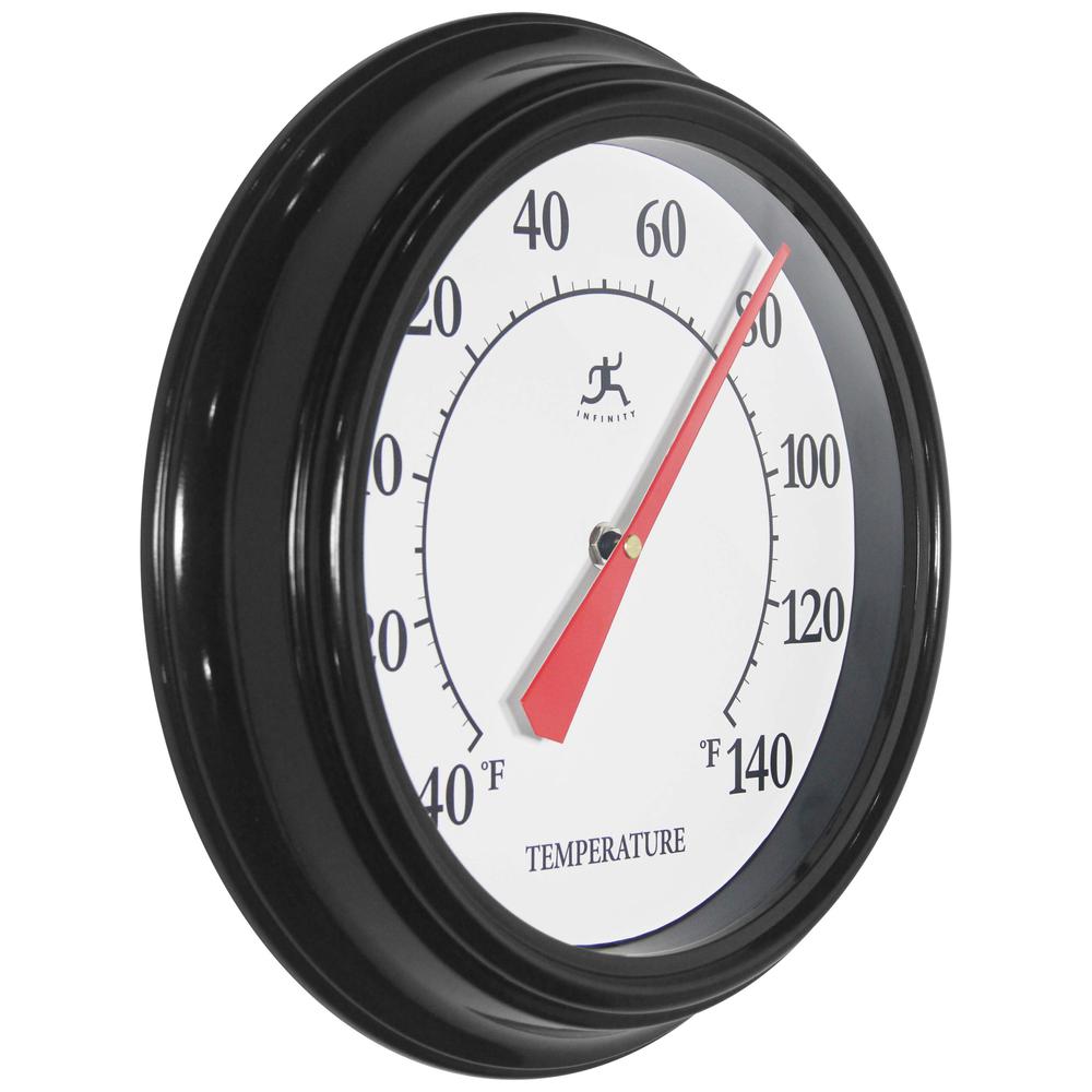Essential Wall Thermometer - Black, 12". Picture 2