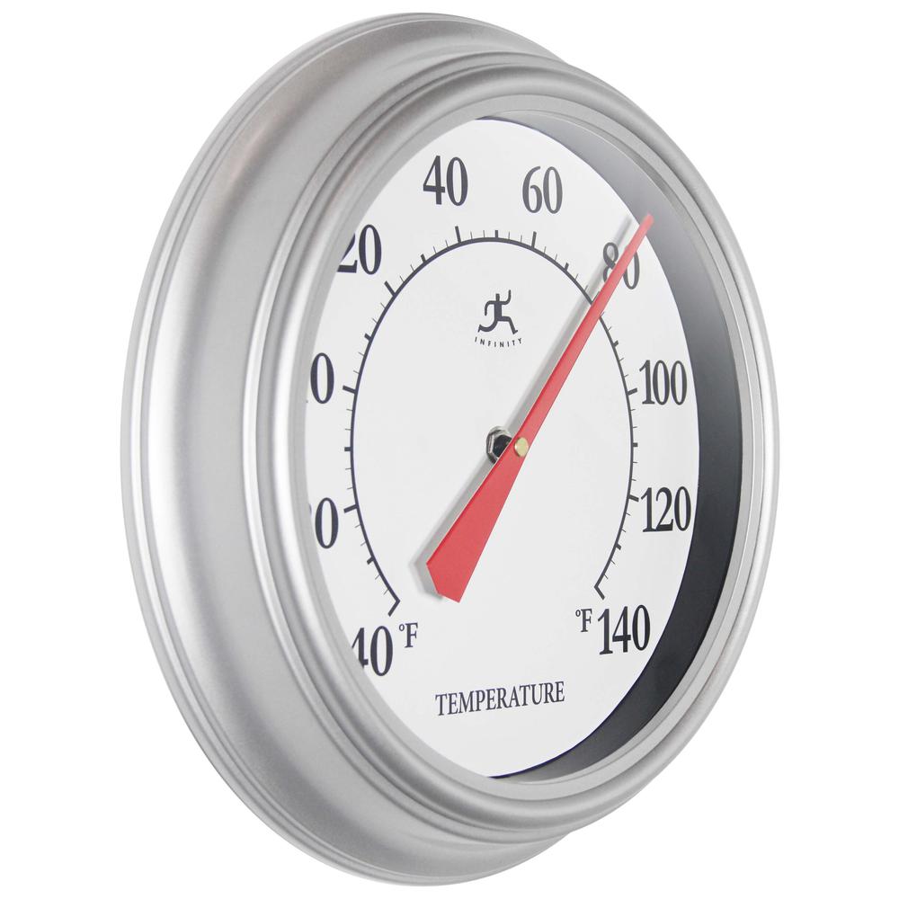 Essential Wall Thermometer - Silver, 12". Picture 2