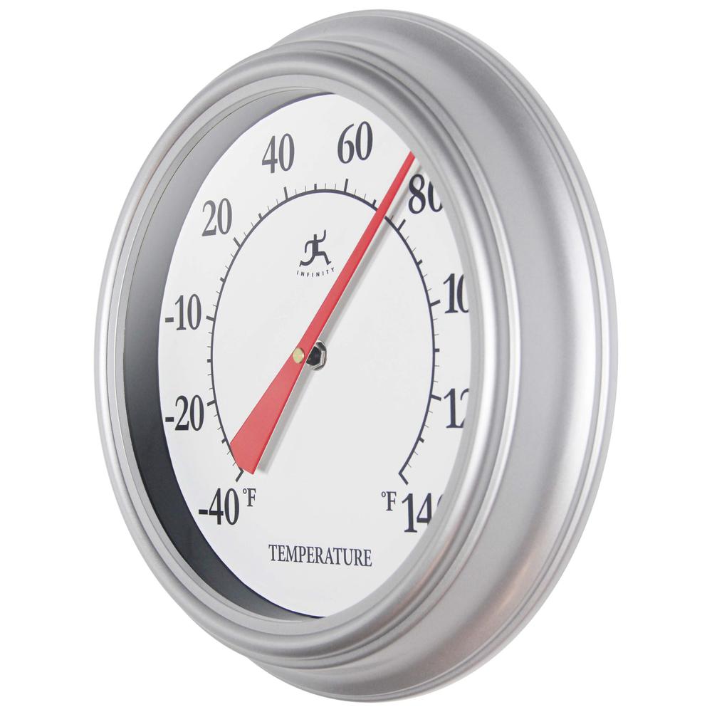 Essential Wall Thermometer - Silver, 12". Picture 4