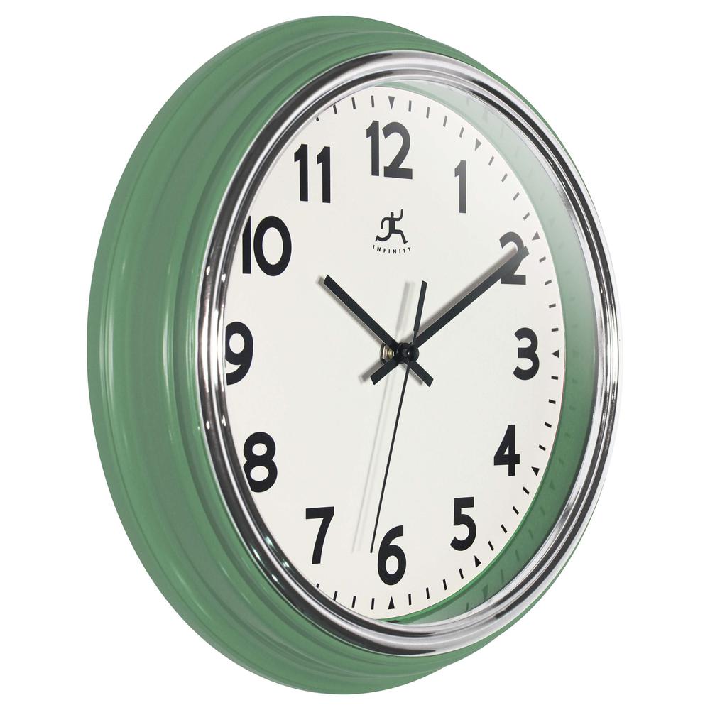 Gas Station Classic 12" Wall Clock - Green. Picture 2