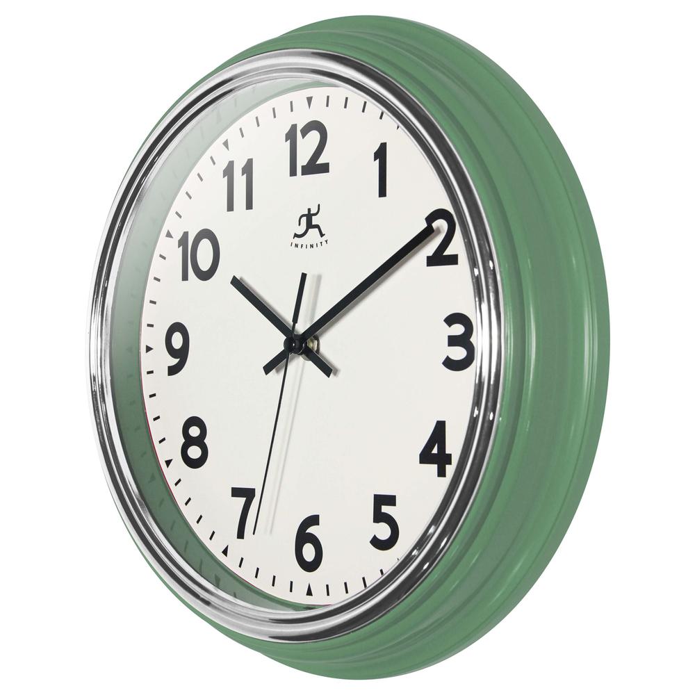 Gas Station Classic 12" Wall Clock - Green. Picture 4