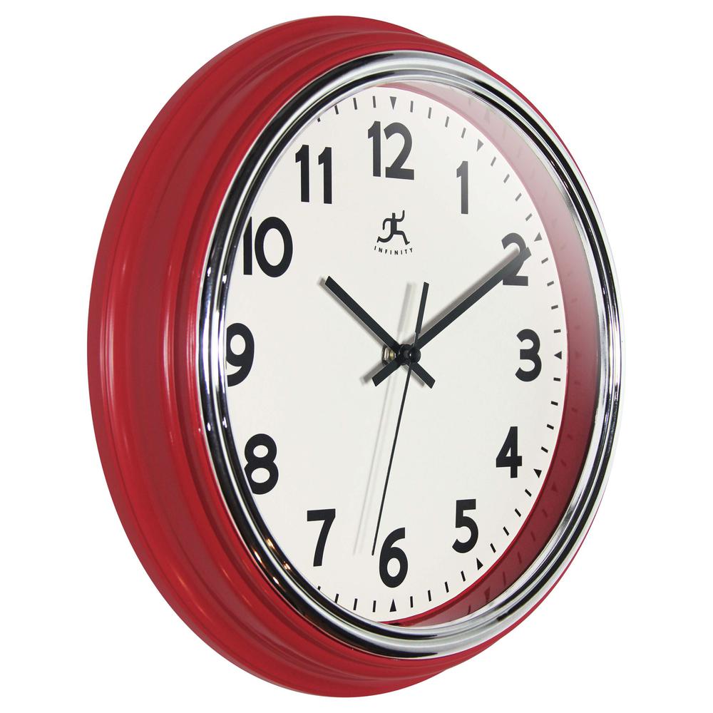 Gas Station Classic 12" Wall Clock - Red. Picture 2