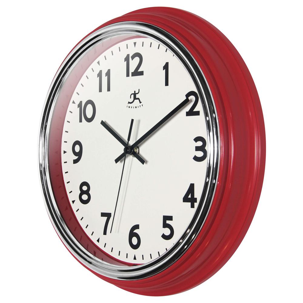 Gas Station Classic 12" Wall Clock - Red. Picture 4