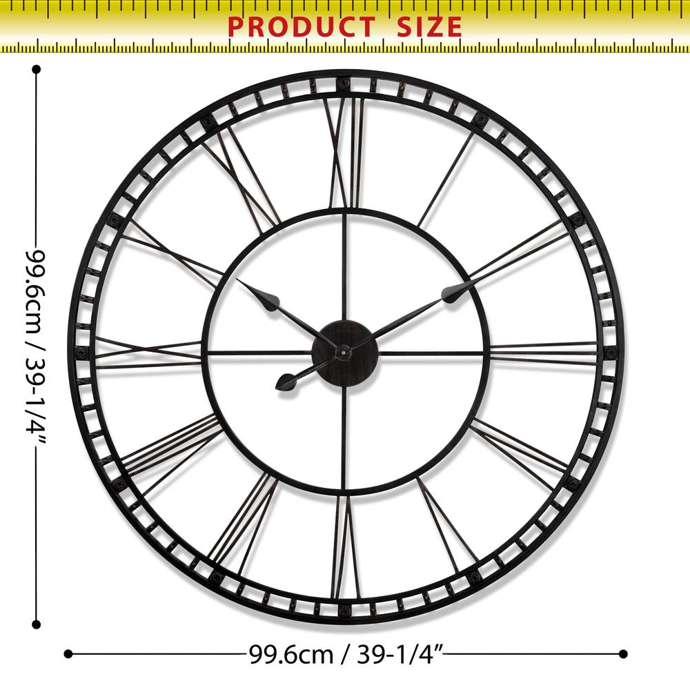 The Tower XXL - Black, 39" Wall Clock. Picture 6