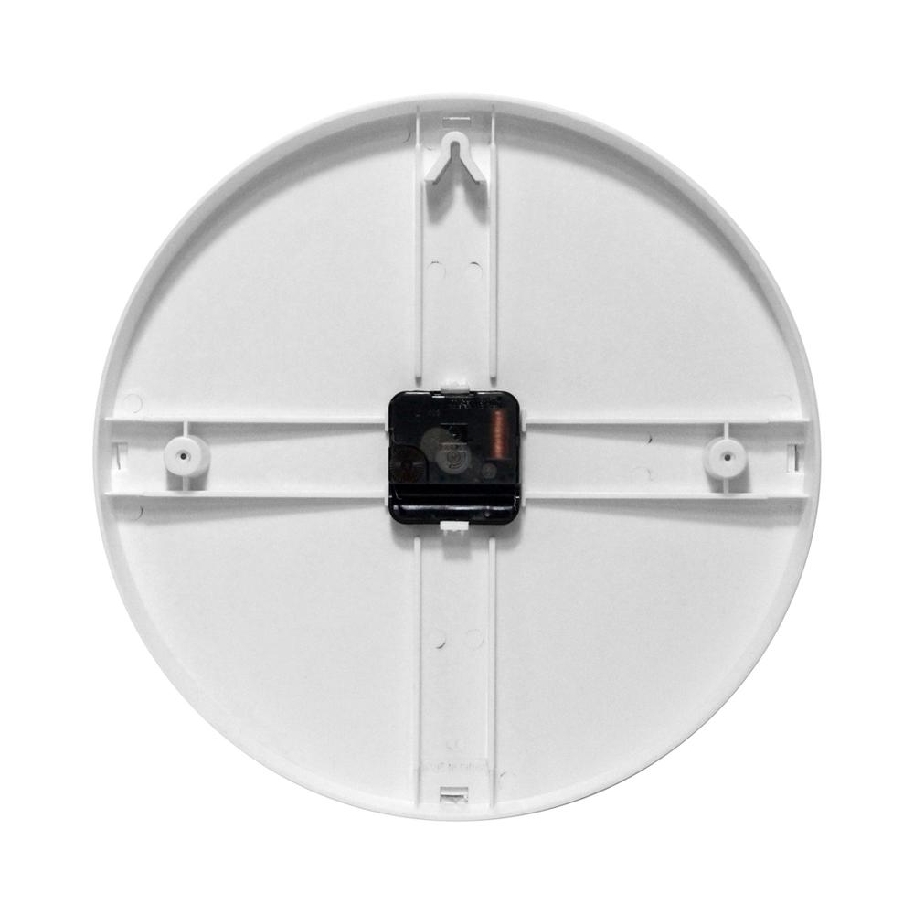 12 in Round Wall Clock, White Finish Case, Shatter-Resistant Lens, Second Hand, Silent Movement. Picture 2