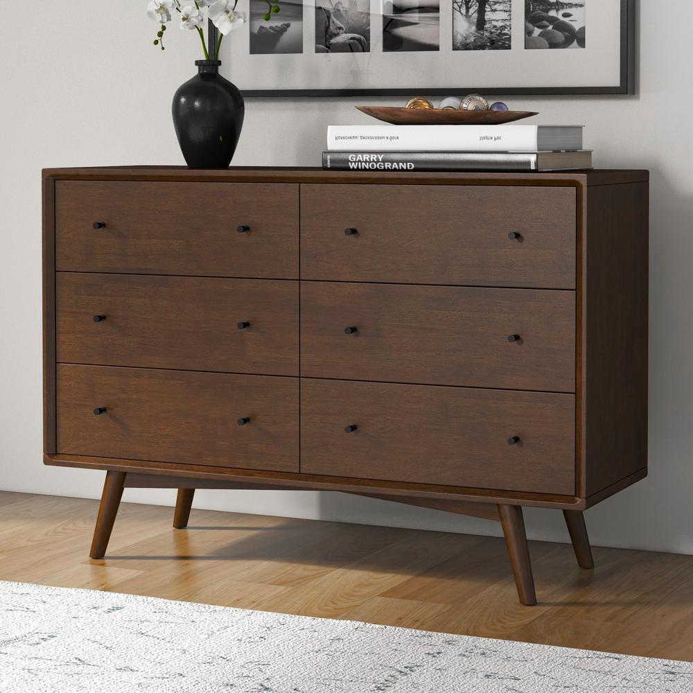 Caroline Mid Century Modern Solid Wood Dresser. Picture 3