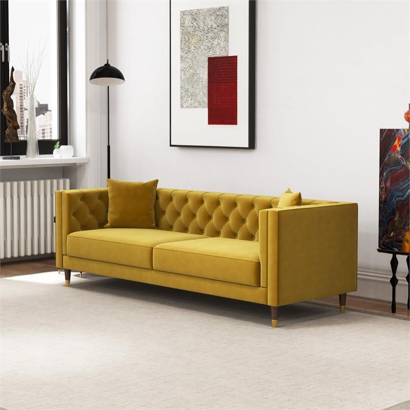 Autumn Velvet Sofa. Picture 3