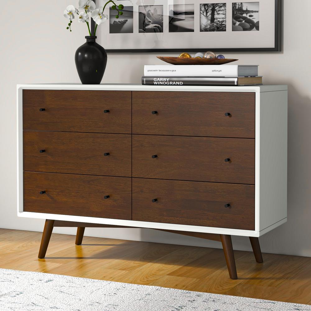 Caroline Mid Century Modern Solid Wood Dresser. Picture 2