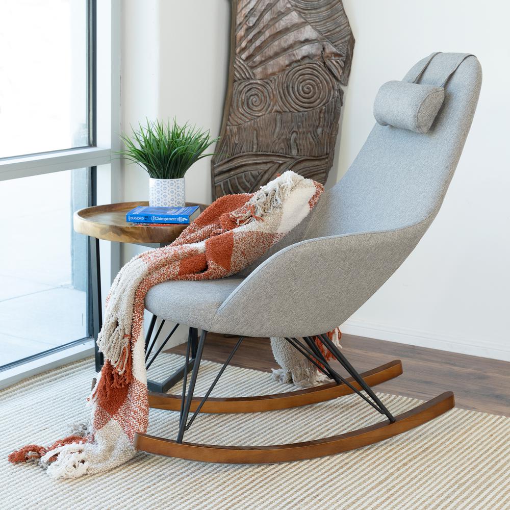 Chloe Mid Century Modern Rocker Livingroom and Bedroom Chair. Picture 2