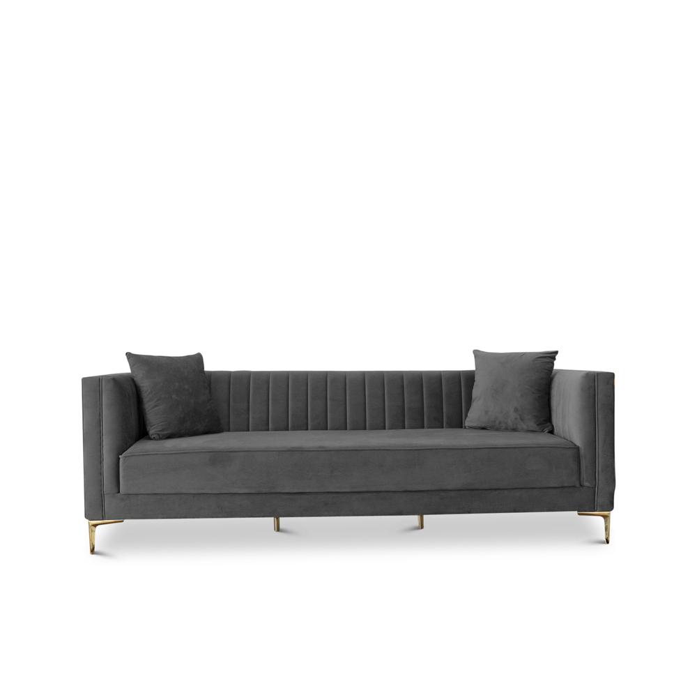 Angelina Channel Tufted Sofa. Picture 1