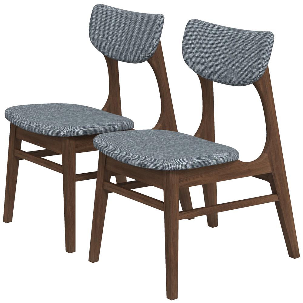 Eula Mid-Century Modern Dark Grey Dining Chair (Set of 2). Picture 1