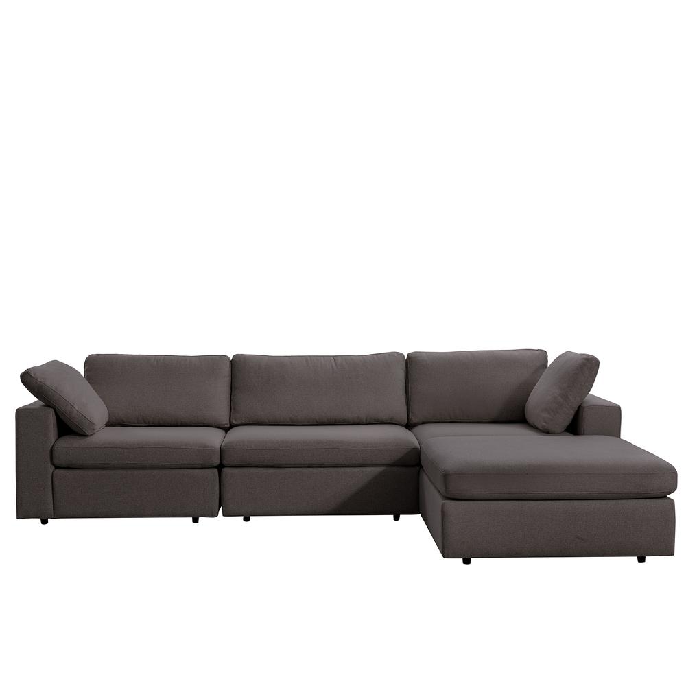 Cecilia Modular Corner Sectional Modern Sofa Dark Gray. Picture 1