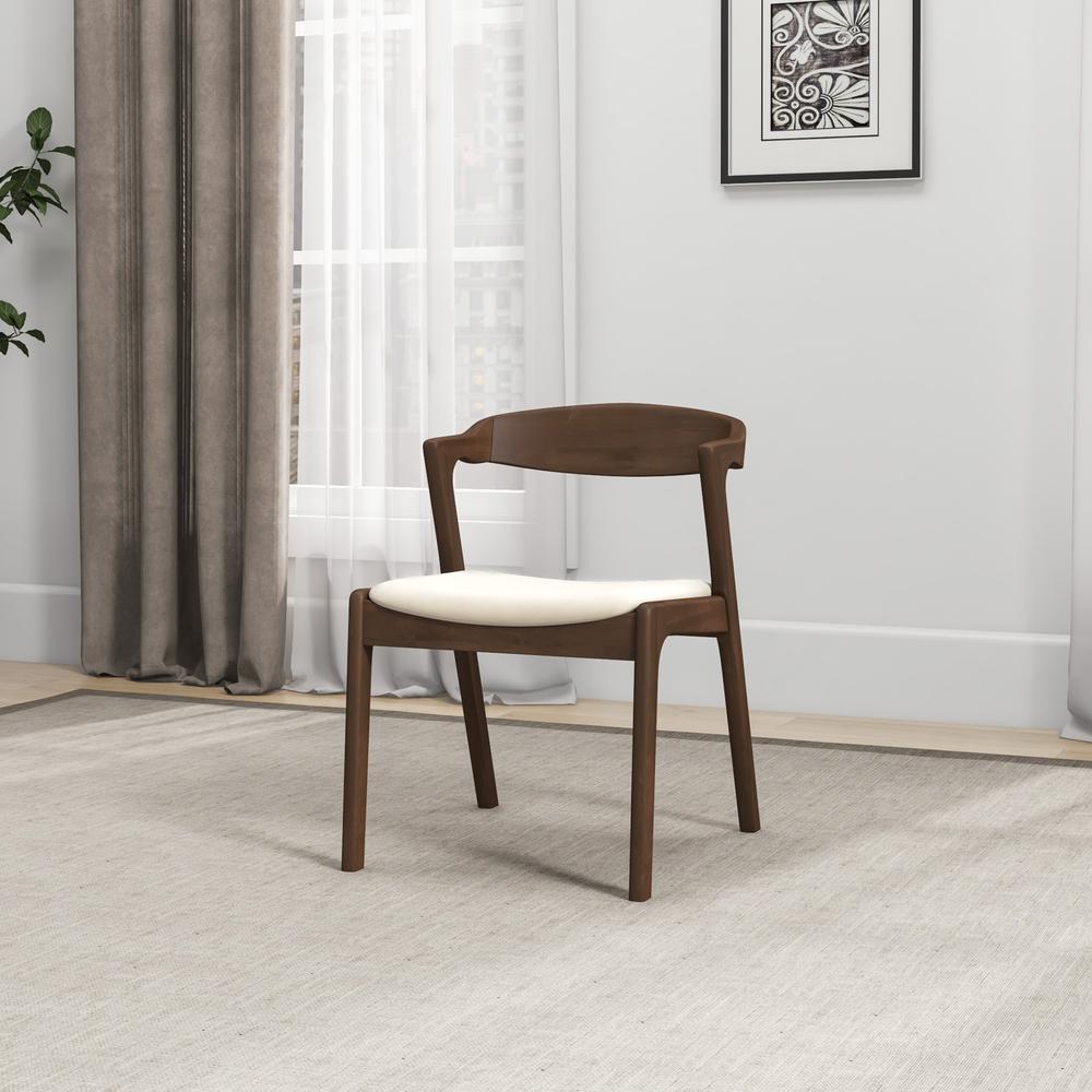 Dakota Mid-Century Modern Solid Wood Velvet Dining Chair (Set of 2). Picture 2