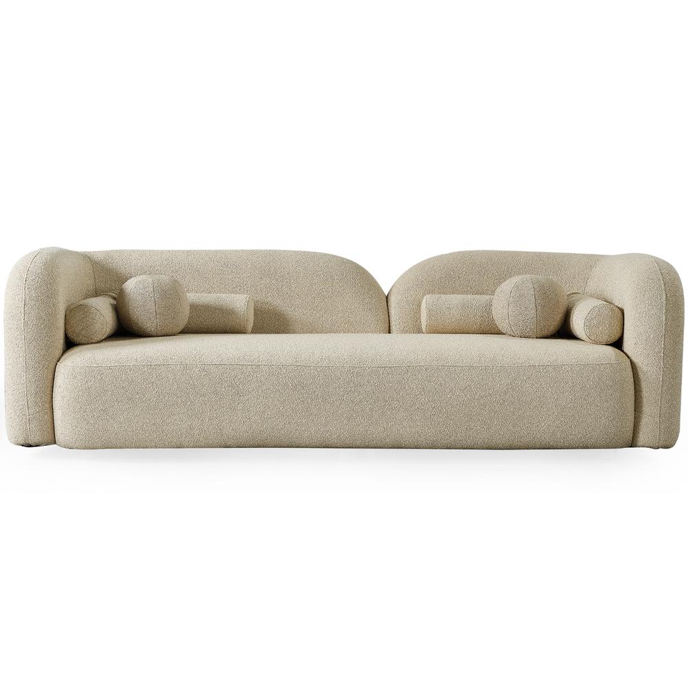 Donna Japandi Style Boucle Sofa. Picture 1