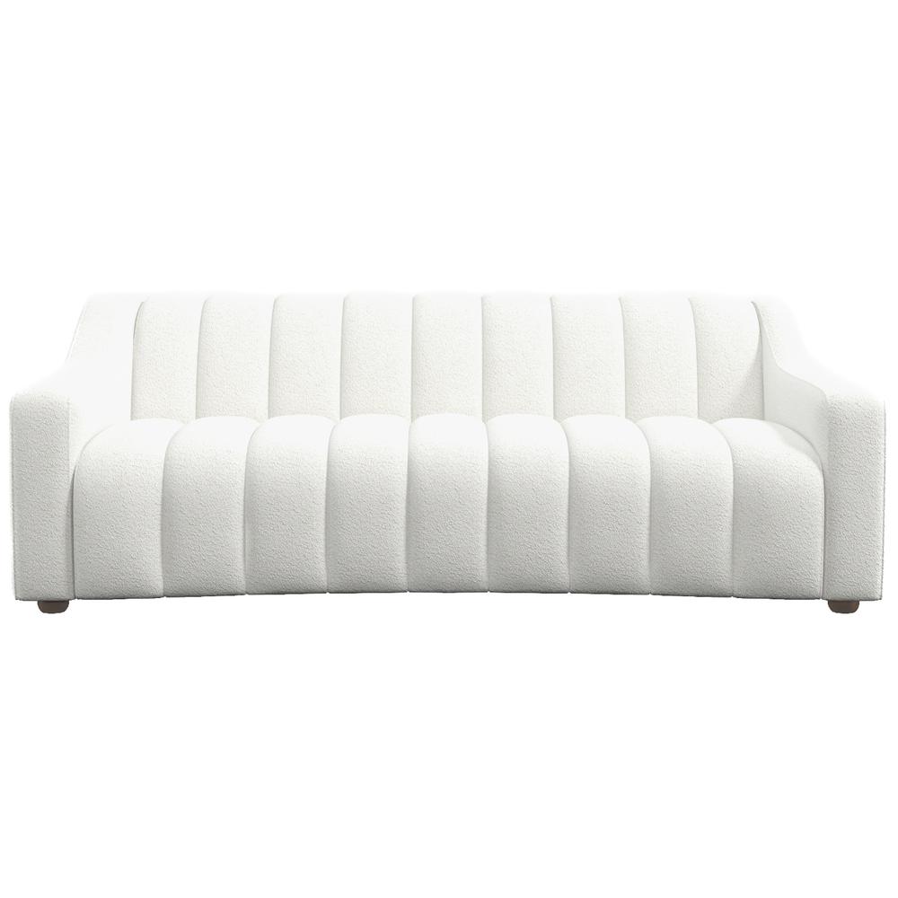 Marcus Mid-Century Modern Luxury Tight Back Cream Boucle Couch. Picture 1