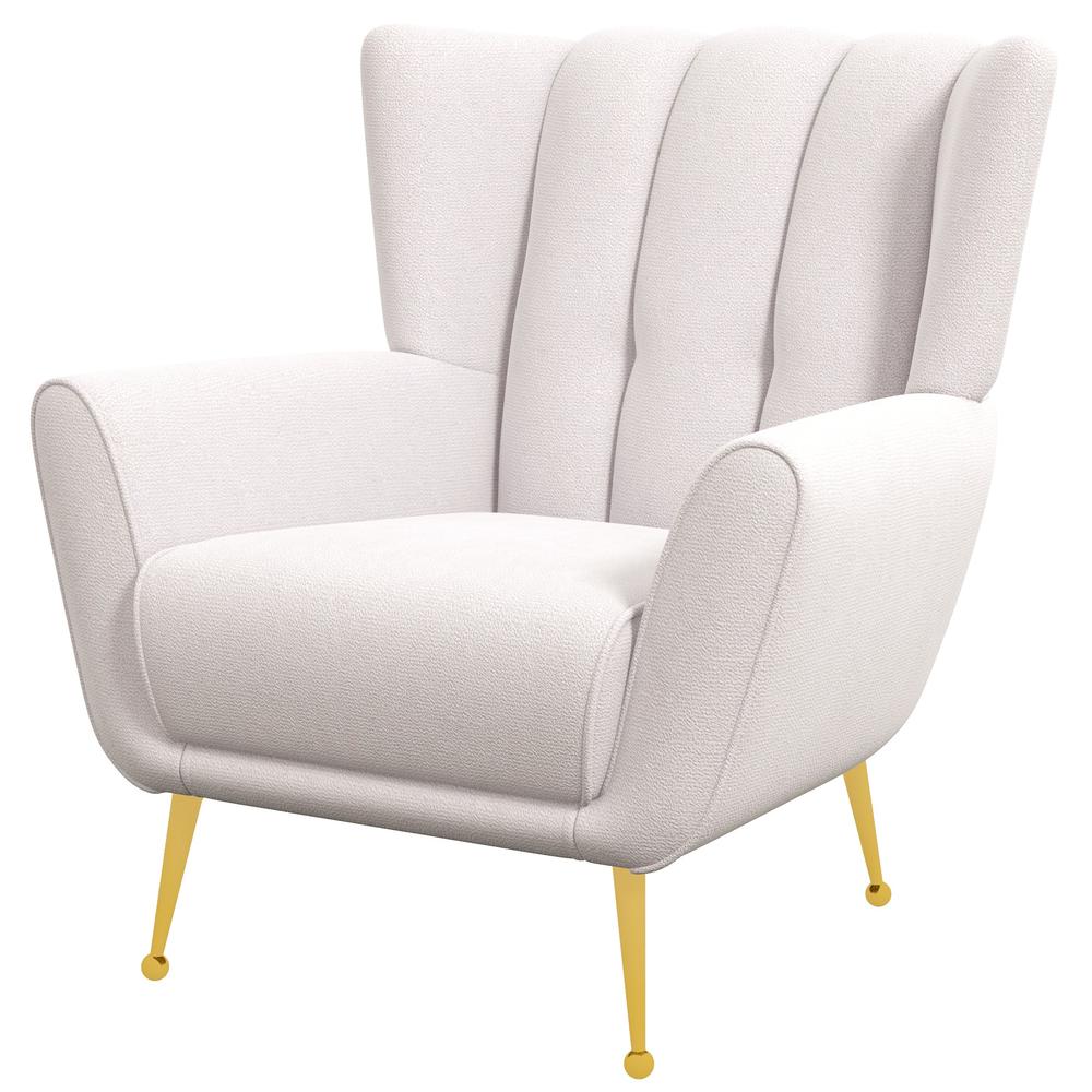 Gianna Mid-Century Modern Tufted French Boucle Armchair. Picture 1