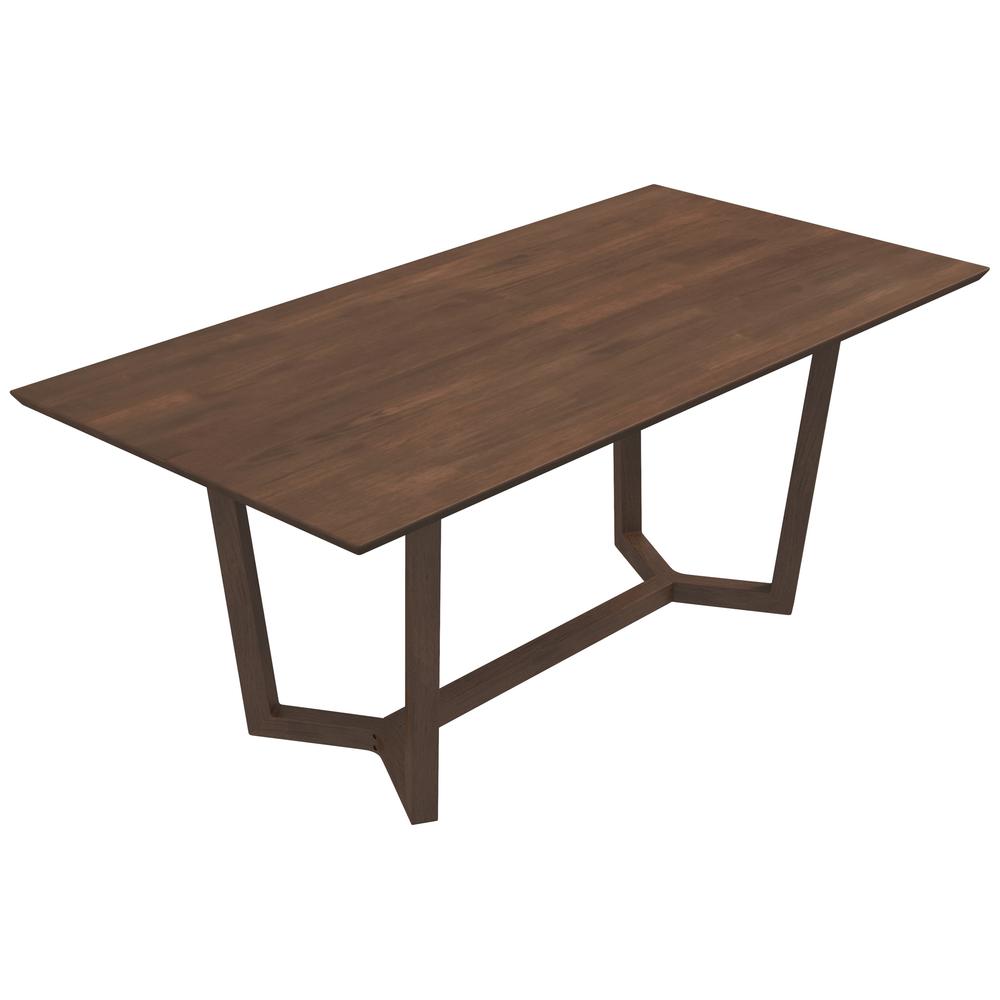 Marina Mid-Century Modern Solid Wood Dining Table in Brown. Picture 1