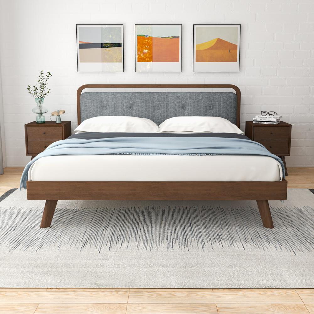 Clyda Modern Solid Wood Platform Bed. Picture 2
